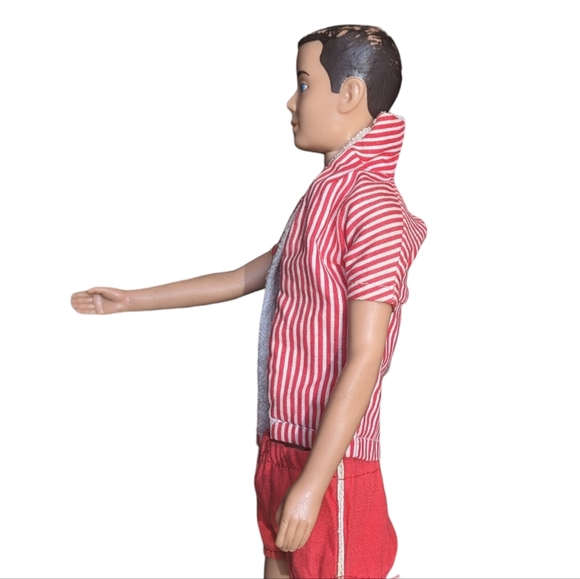 1960 Vintage Barbie's Ken MADE IN USA Brunette with Original Swimsuit Top Trunks - Picture 8 of 16